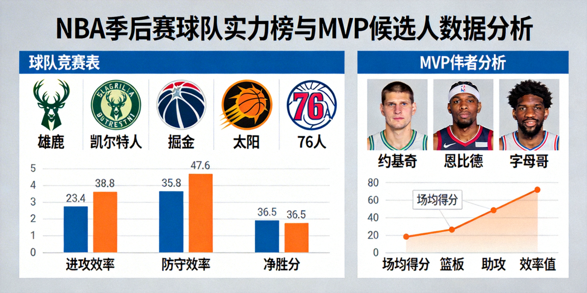 篮球专题报道 - NBA季后赛球队实力榜与MVP候选人数据分析